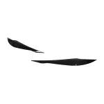 Headlight Eyebrows / Trims for BMW F30 / F31, glossy black