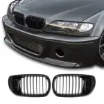 Kidney grille for BMW E46 sedan / touring (01-05), glossy black