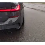 Universal Rear Bumper Side Flaps - Splitters, glossy black, ABS Plastic