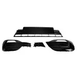 Badgeless Front Upper + Lower Grille set for VW T6.1 (19-24), glossy black