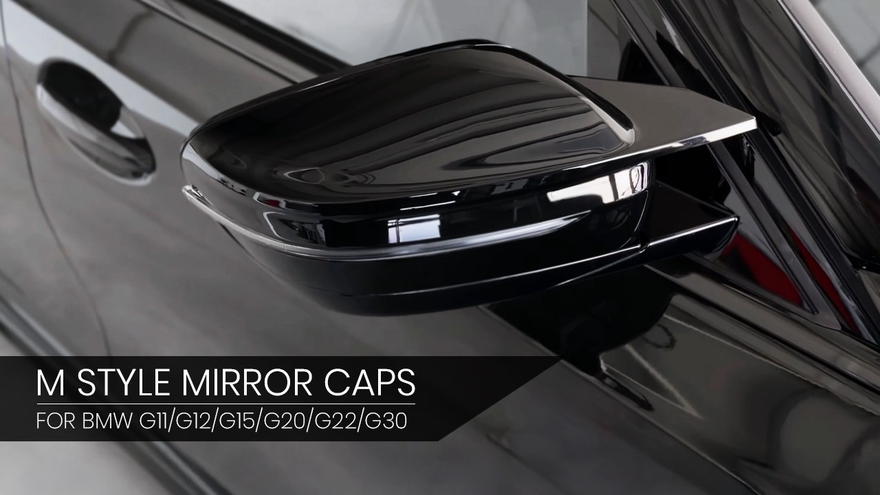 OUR M STYLE MIRROR CAPS FOR BMW G11 / G12 / G15 / G20 / G22 / G30 INSTALLED (VIDEO)