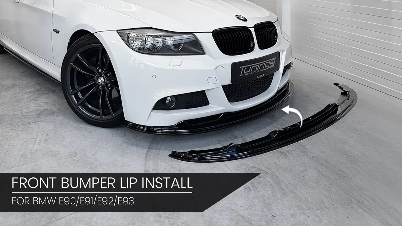 OUR WR FRONT BUMPER LIP FOR BMW E90 / E91 INSTALLED (VIDEO)